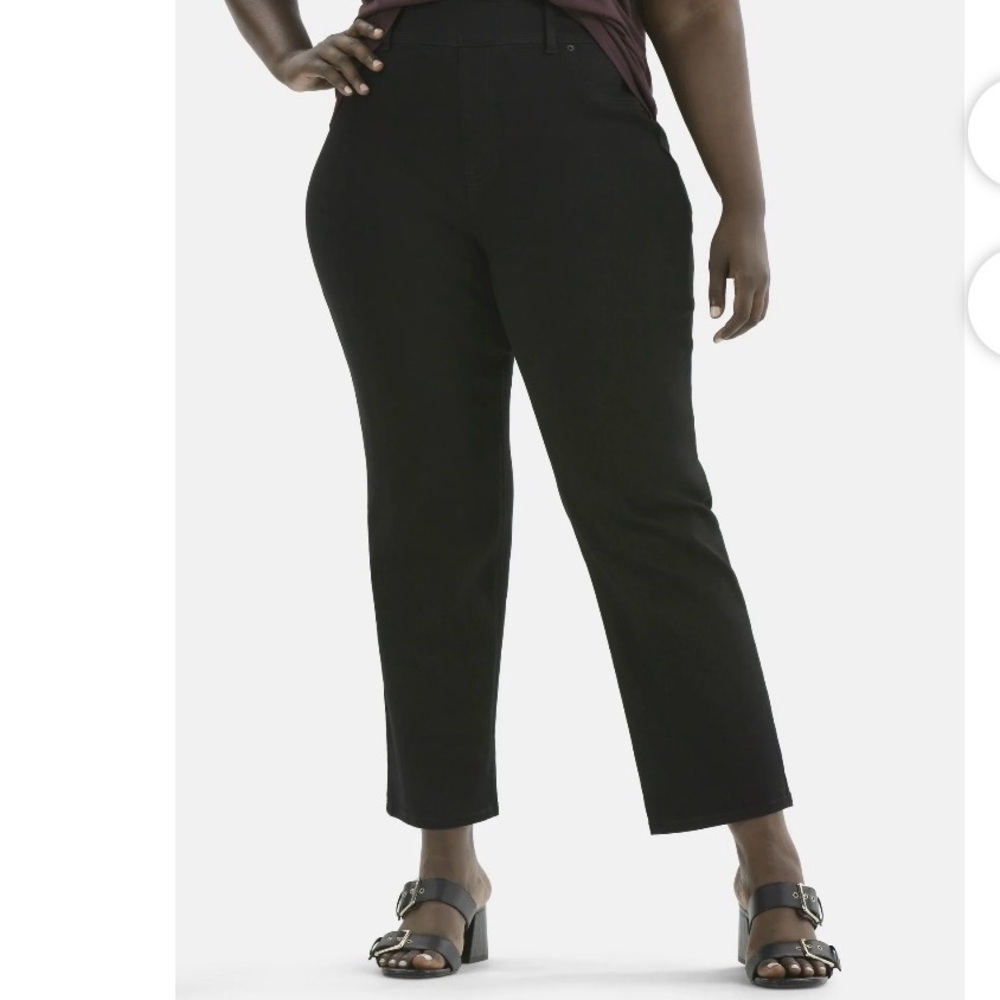 Terra & Sky leg Pull On Straight Pants Size 1X 16-18
